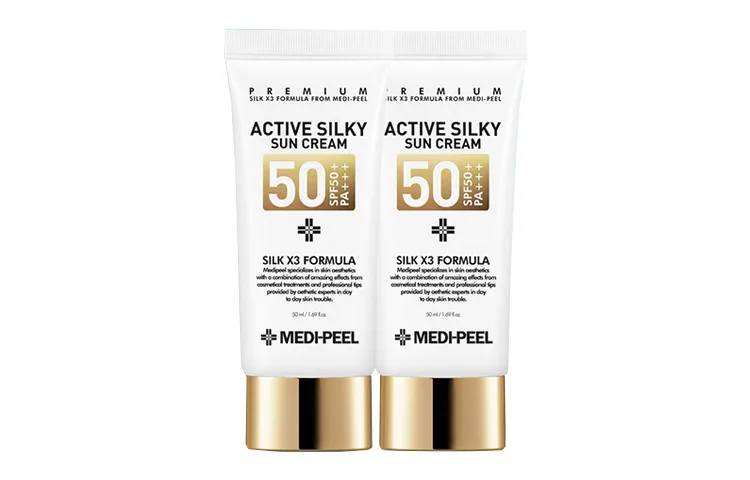 MEDI-PEEL Крем для лица с защитой от ультрафиолета Medi Peel Active Silky Sunscreen, 50ml*2