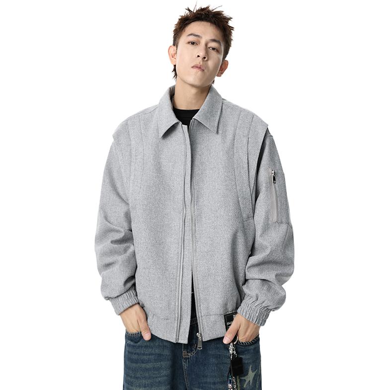 

Куртка Unisex Lapel Moderate ZIAREL, светло-cloud серый