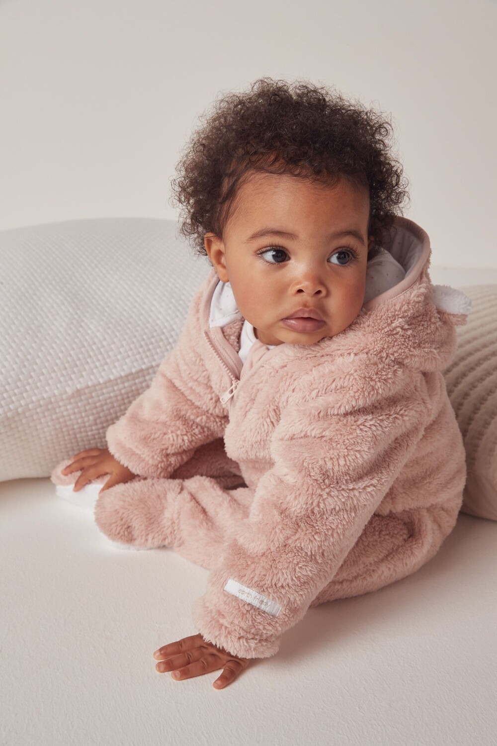 Розовый флисовый комбинезон The White Company, розовый — фото 3