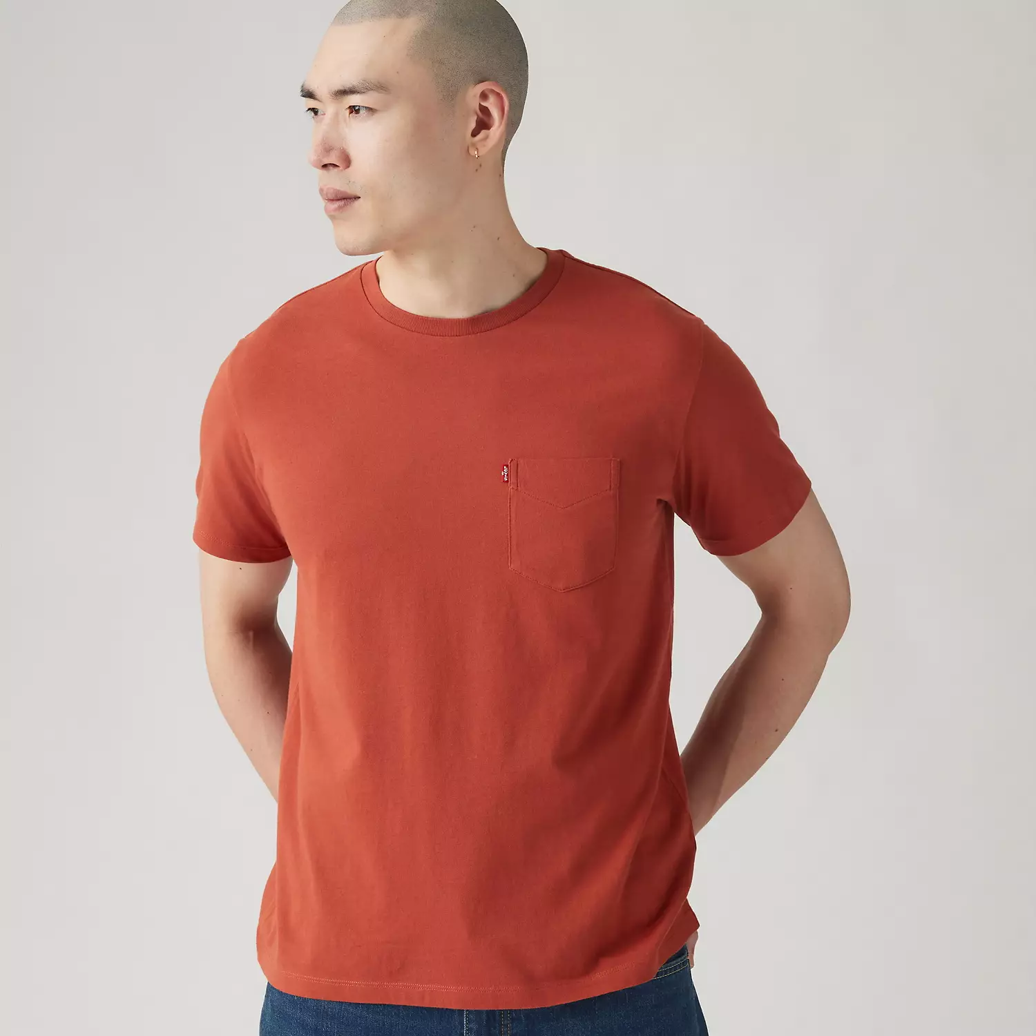

Футболка с классическим карманом Levi's, цвет Red Paint - Red