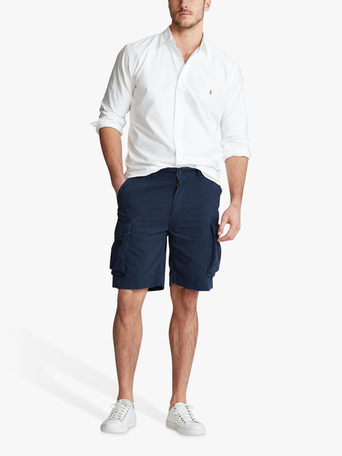 Рубашка с длинным рукавом Polo Ralph Lauren Big & Tall, белая — фото 3