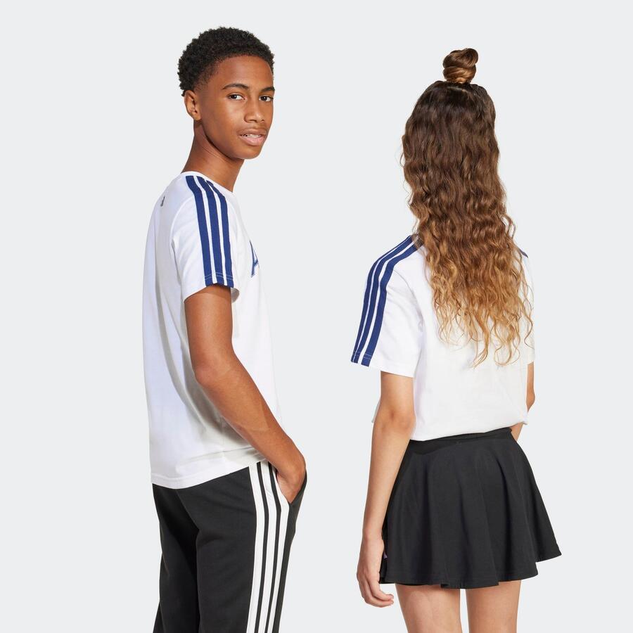 ADIDAS Детская хлопковая футболка - белая — фото 2