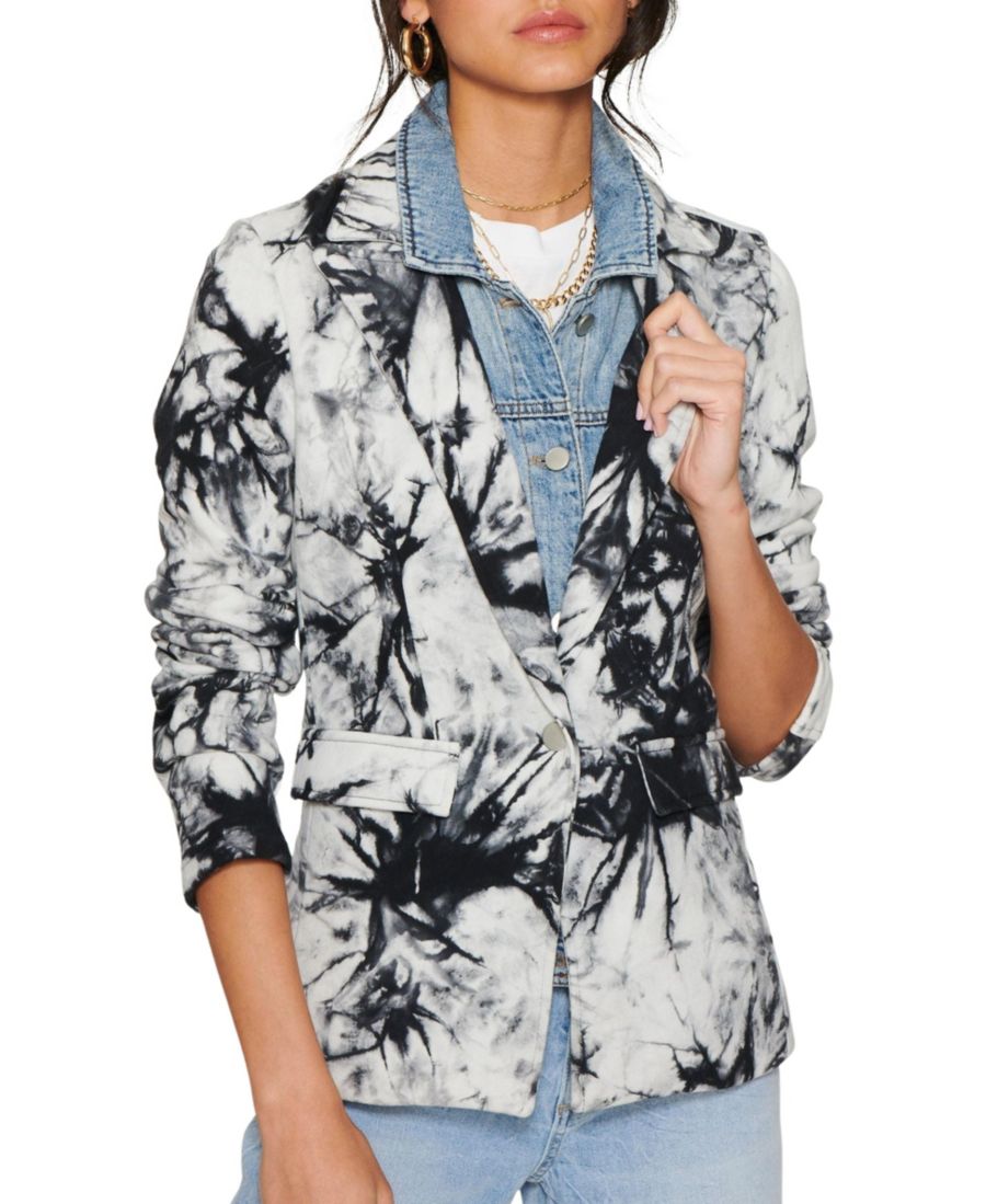 

Женский блейзер Helen со съемными джинсовыми вставками Blue Revival, Black/white/tie dye