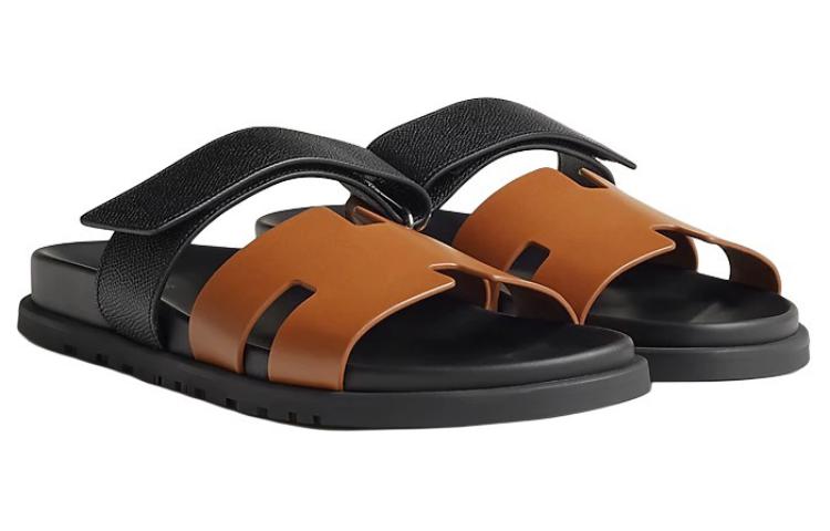 Шлёпанцы Chypre Slide Мужские Коричневые HERMES — фото 2