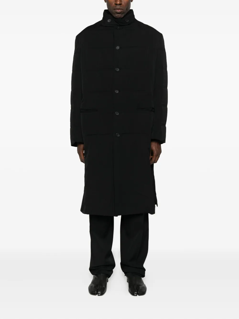 Однобортное пальто Yohji Yamamoto, черный — фото 2