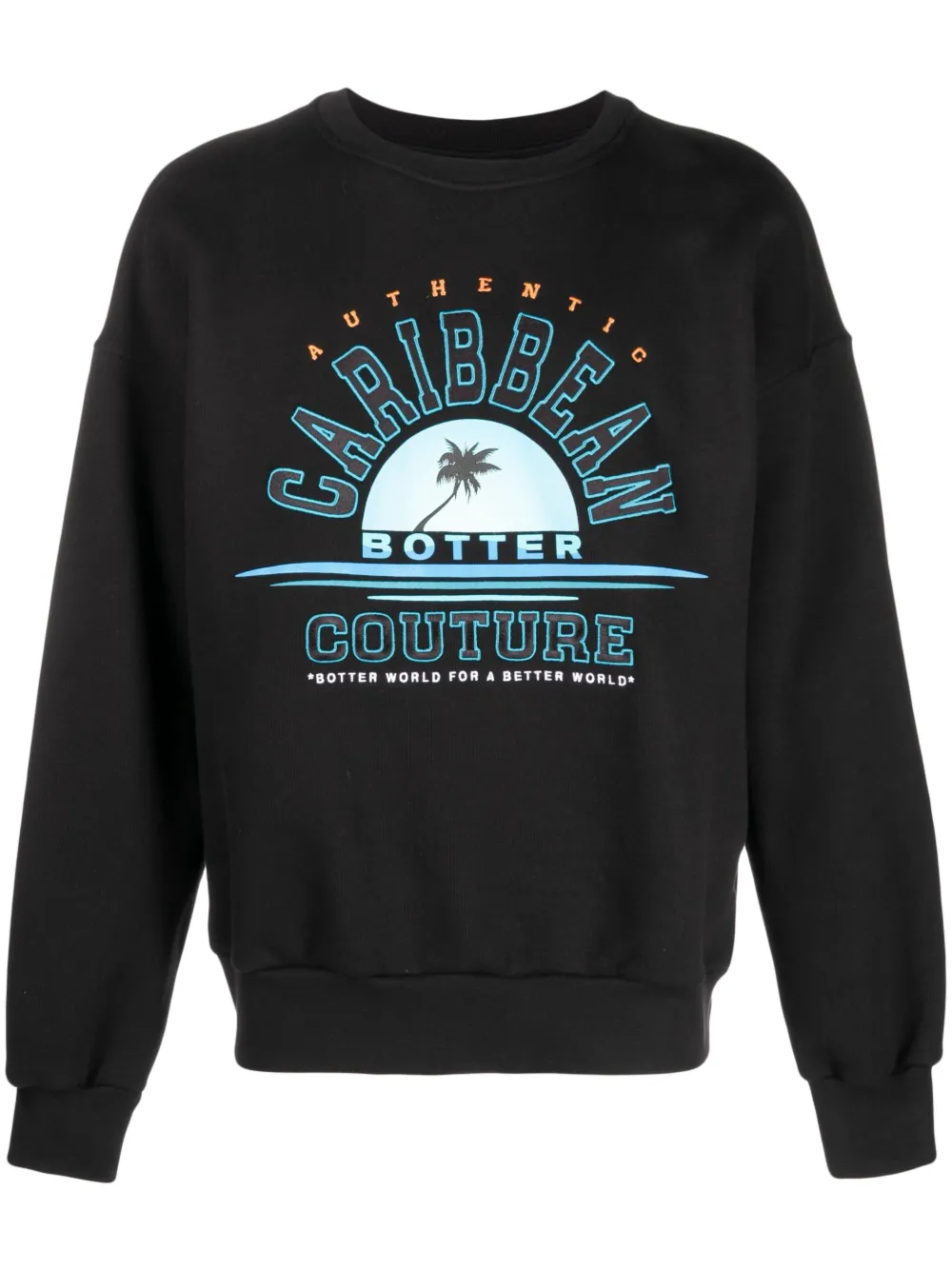 

Толстовка из органического хлопка с графичным принтом Botter, черный