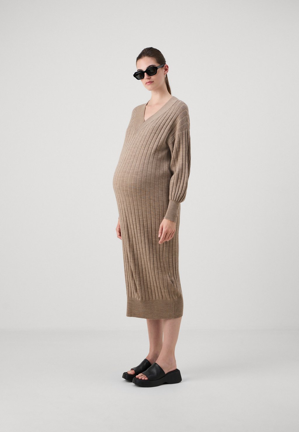 

Платье-джемпер OLMNEW TESSA MIDI DRESS ONLY MATERNITY, бежевый