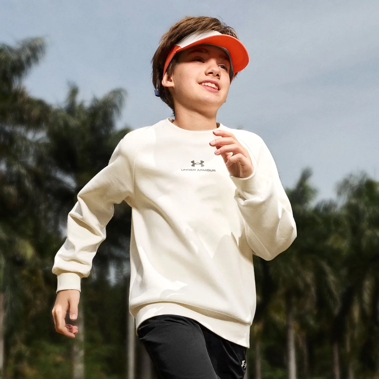Детский свитер с круглым вырезом Under Armour, Milk White — фото 4