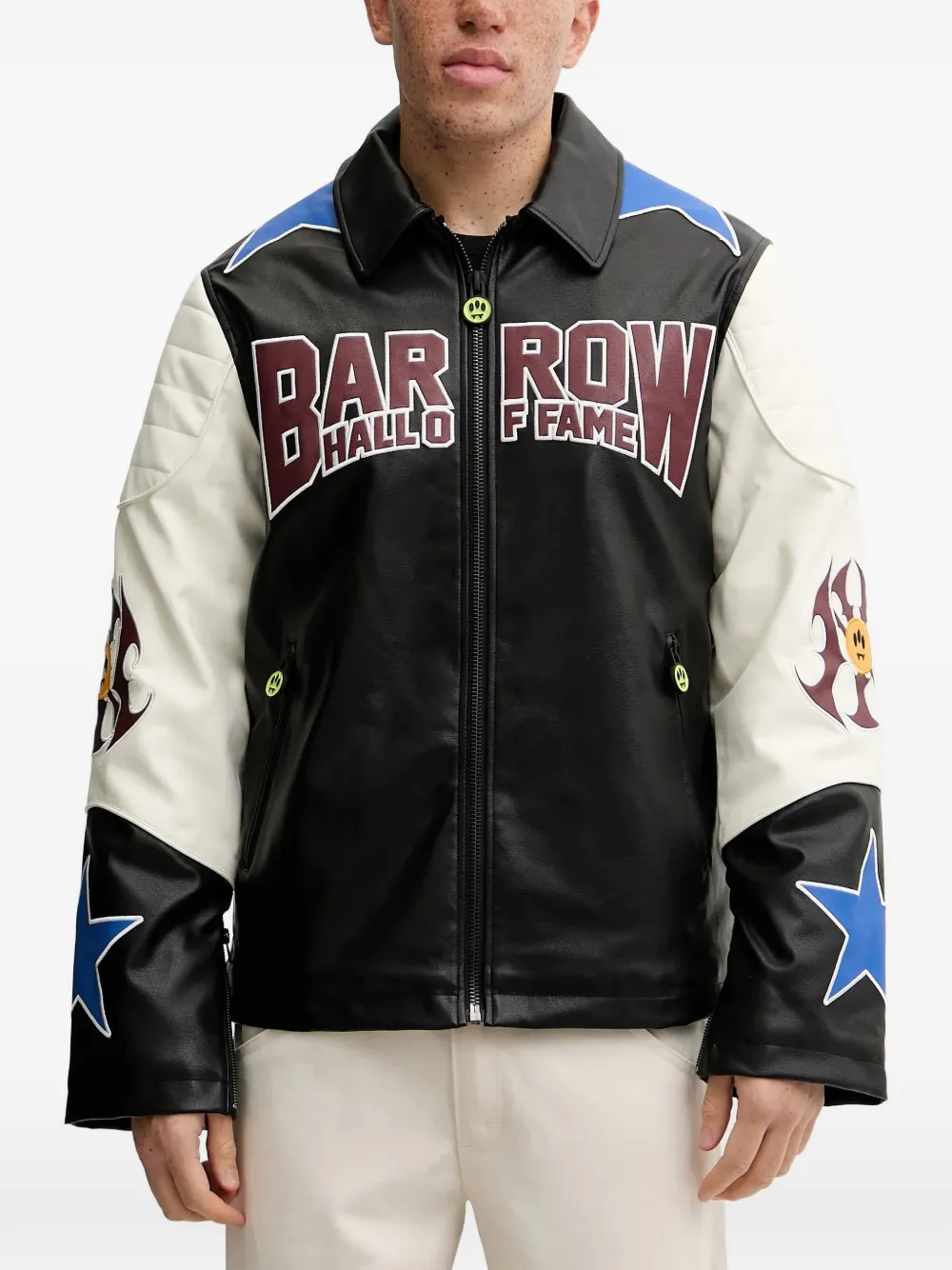 

Куртка с вставками и графическим принтом Barrow, черный