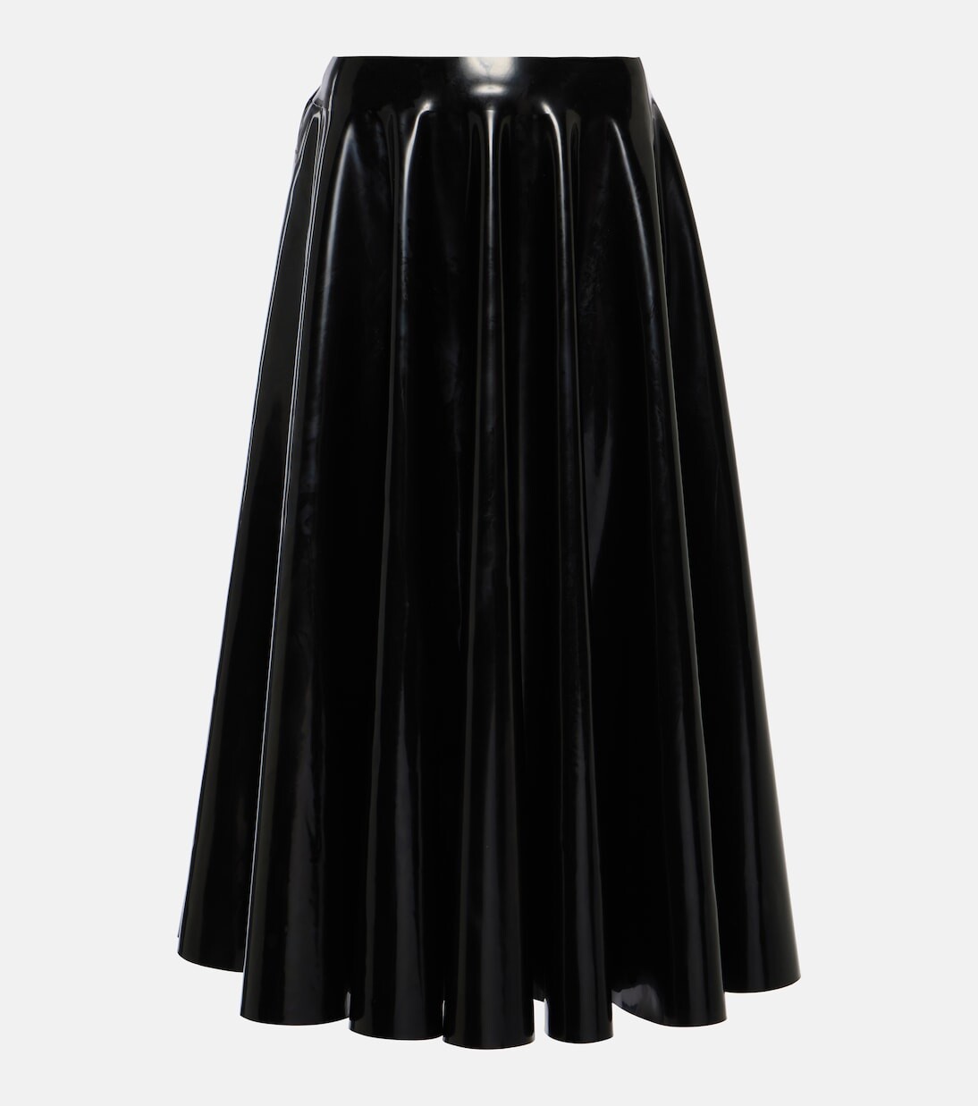 

Юбка миди из латекса Alaïa, черный
