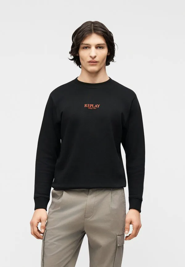 

Свитшот с круглым вырезом и логотипом heritage Replay, Black, Черный, Свитшот с круглым вырезом и логотипом heritage Replay, Black