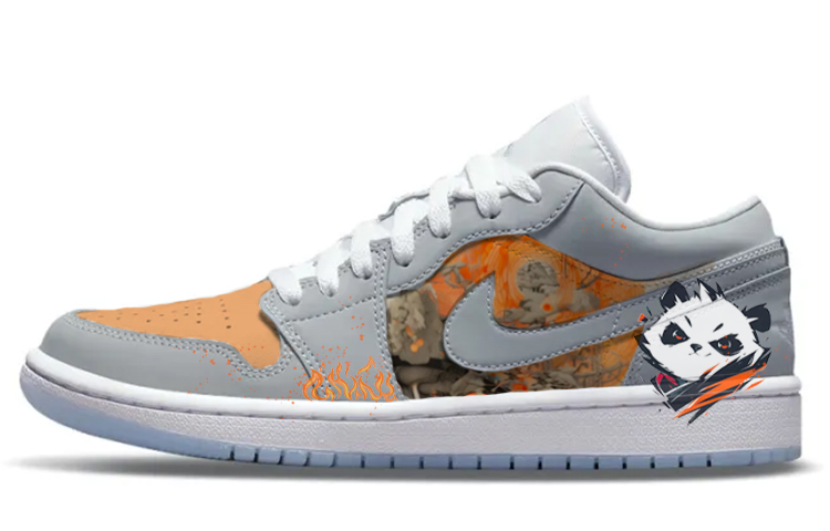 

Кроссовки Air Jordan 1 Vintage Basketball Shoes Women's Low-top Grey/white, светло-серый