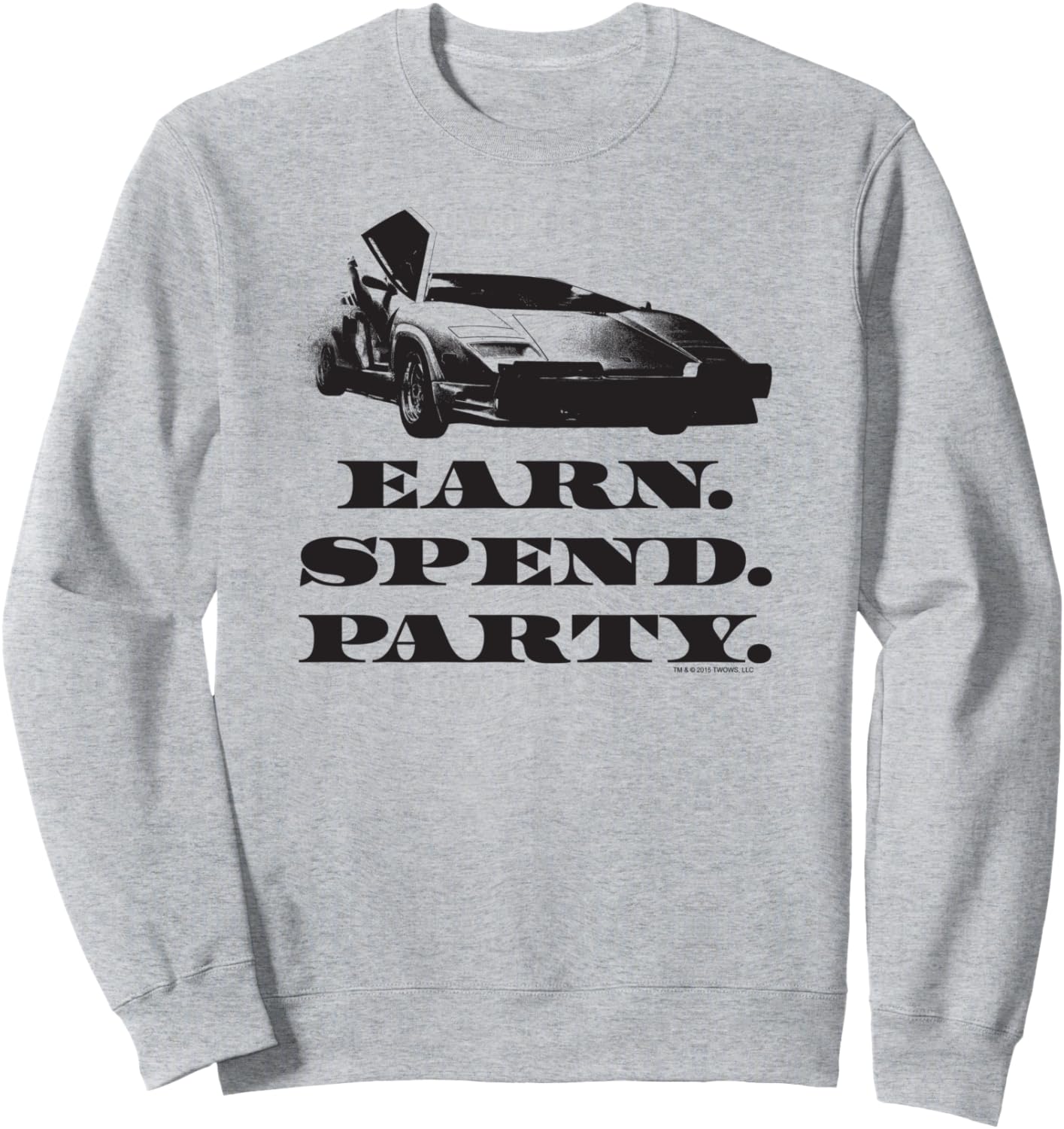 

Толстовка Wolf of Wall Street Earn Spend Party, серая The Wolf Of Wall Street