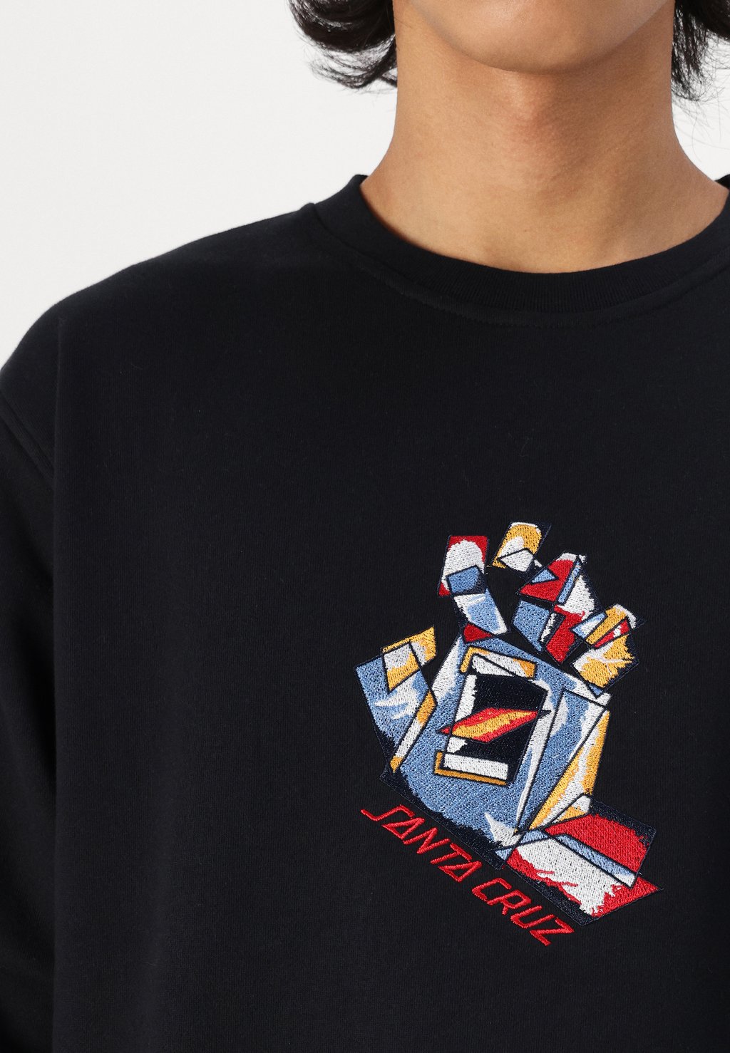 

Толстовка SCREAMING SCRATCHED HAND STRIP FRONT CREW UNISEX Santa Cruz, черный