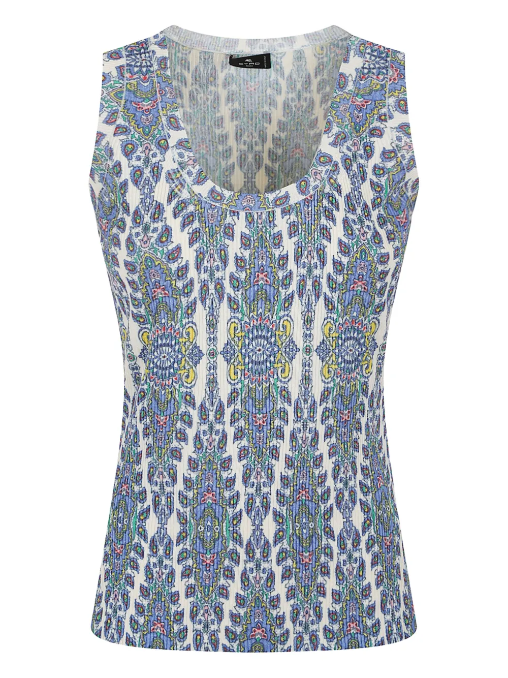 

Ребристый топ с принтом пейсли ETRO, синий