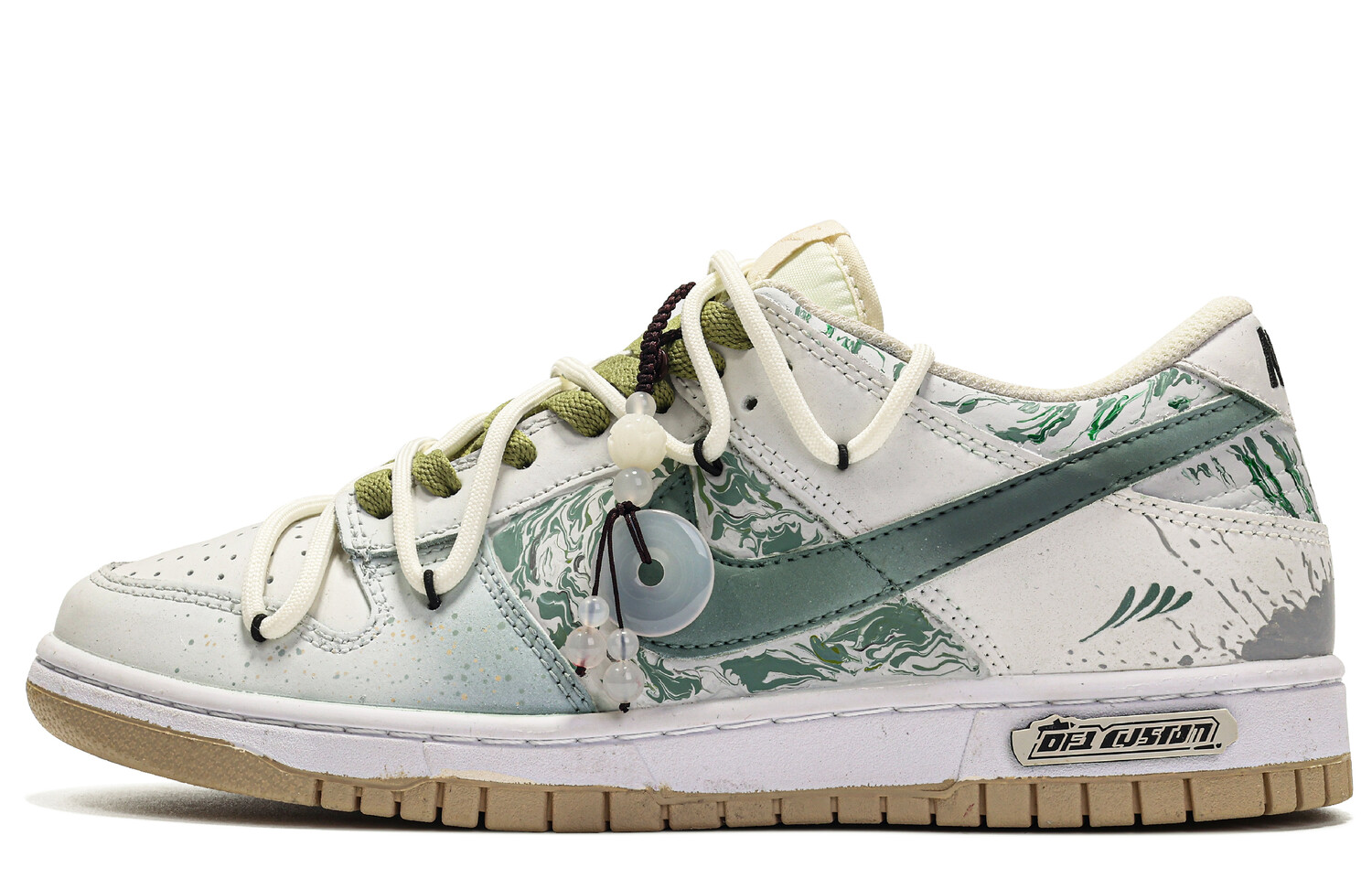 

Кроссовки Nike Dunk Skateboard Shoes Men Low-Top White/Green, Зеленый, Кроссовки Nike Dunk Skateboard Shoes Men Low-Top White/Green