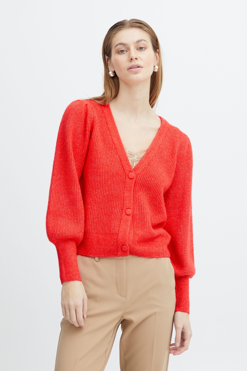 

Кардиган ICHI Strickjacke, красный