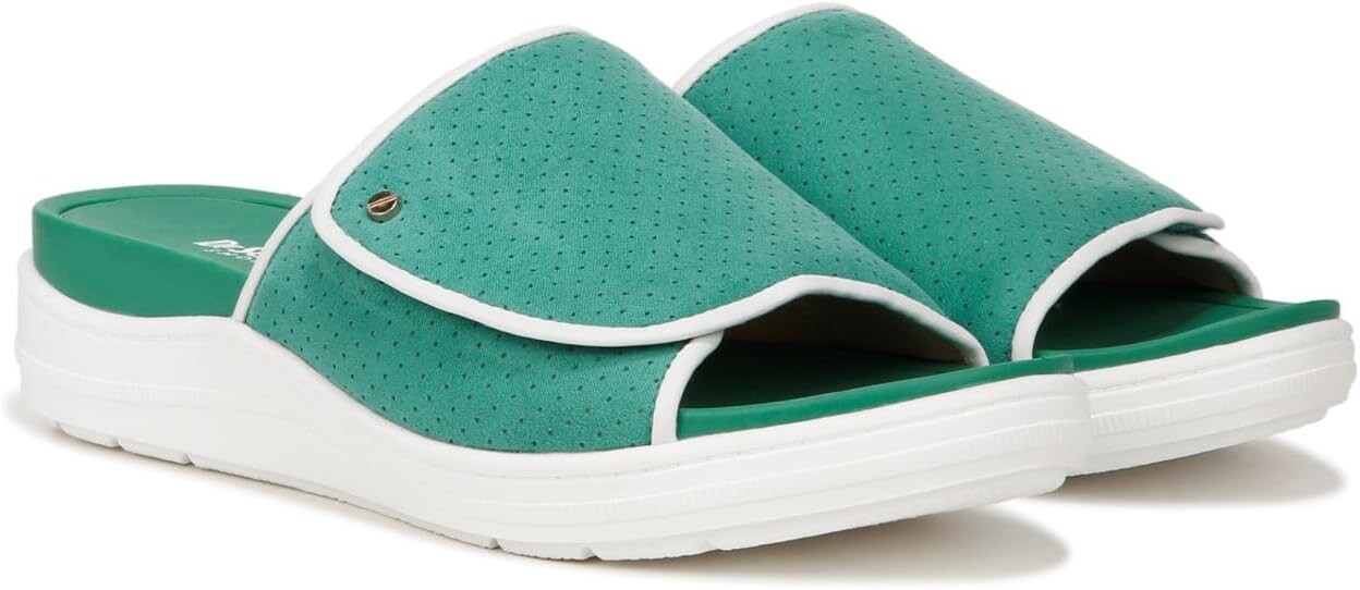 Сандалии Dr. Scholl's Time Off Set Slide Sandal, цвет Court Green Microfiber