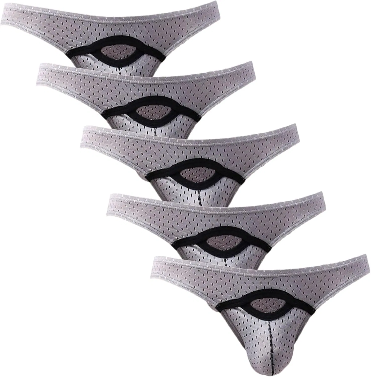 Боксеры с заниженной талией, Mesh, Серый 5шт