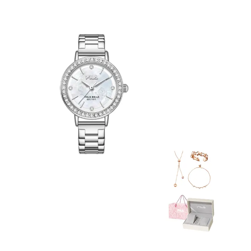 

Женские часы с кварцевым механизмом, инкрустированным бриллиантами, многоцветным циферблатом и подарочной коробкой Fila, серебро watch case, Шампань, Женские часы с кварцевым механизмом, инкрустированным бриллиантами, многоцветным циферблатом и подарочной