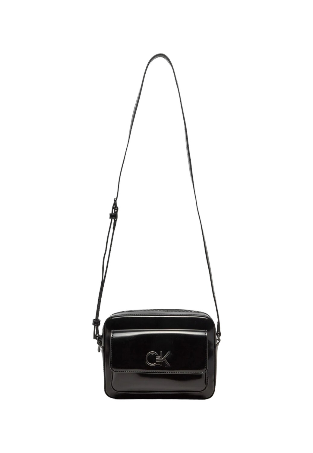 

Сумка Calvin Klein лакированная, черный
