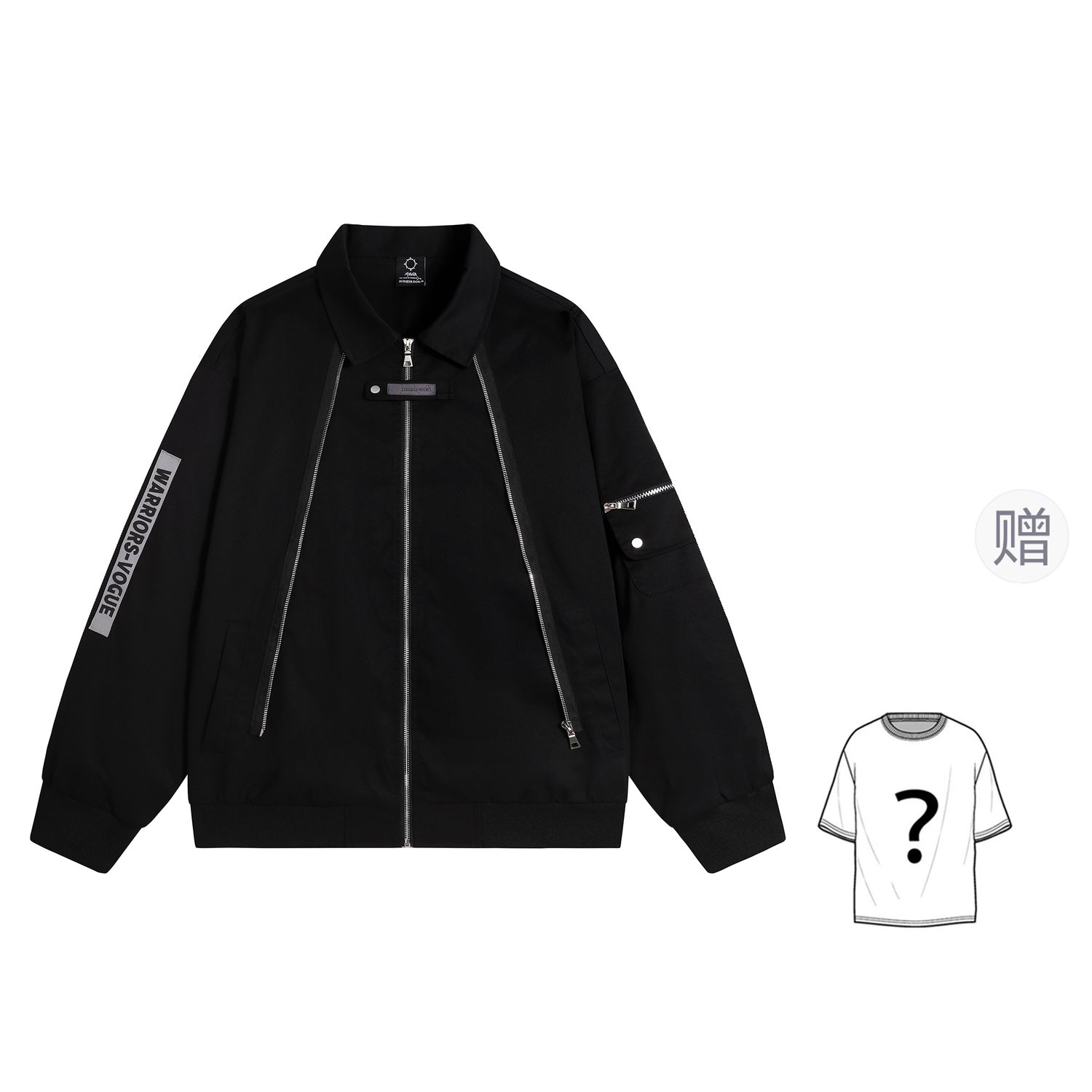

DOKI Куртка Unisex, Black (Comes with T-Shirt)