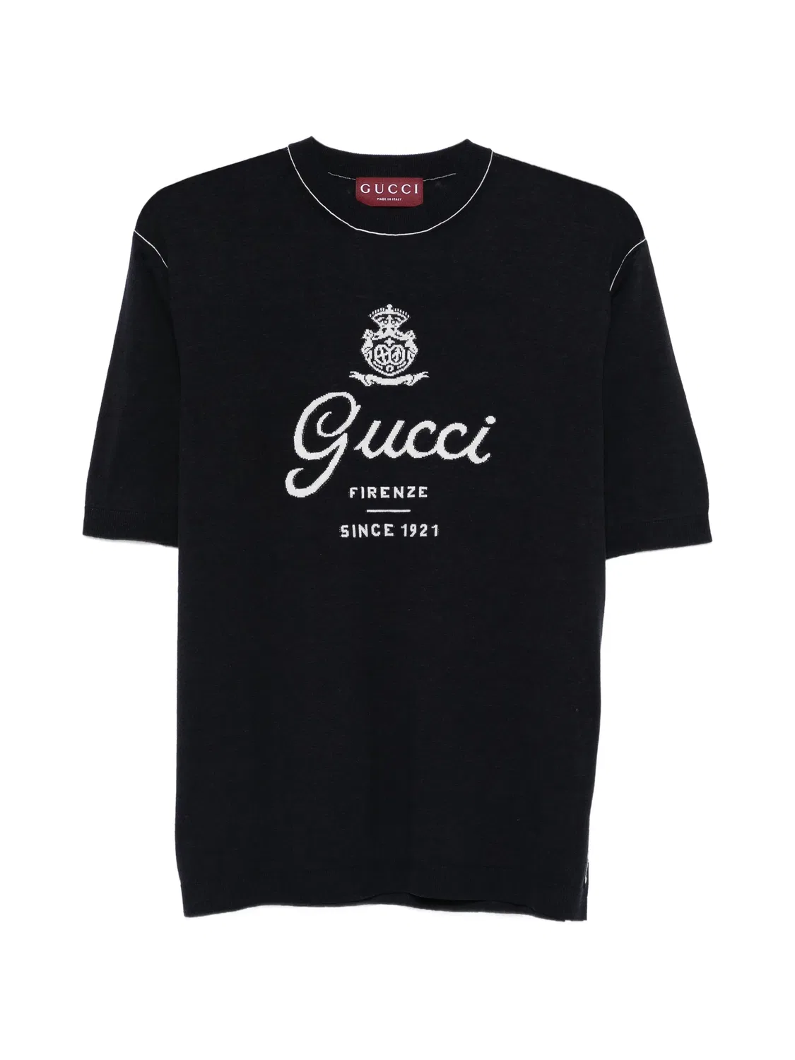 Футболка Gucci с логотипом, короткие рукава, темно-синий