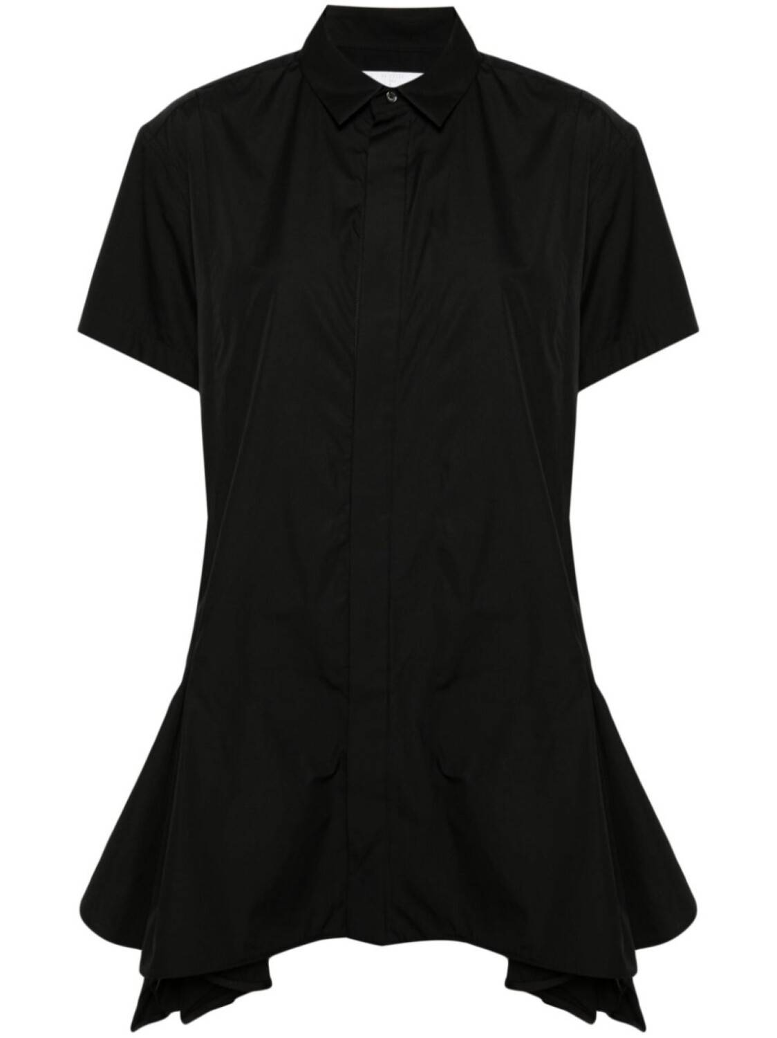 

Платье мини асимметричного кроя sacai, черный