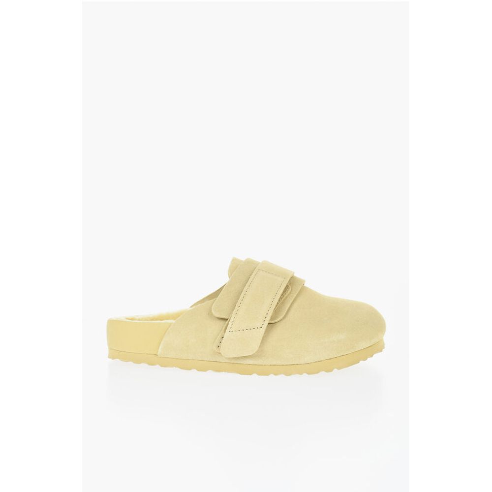 Замшевые сабо TEKLA NAGOYA с внутренней отделкой из натурального меха Birkenstock, Yellow — фото 3