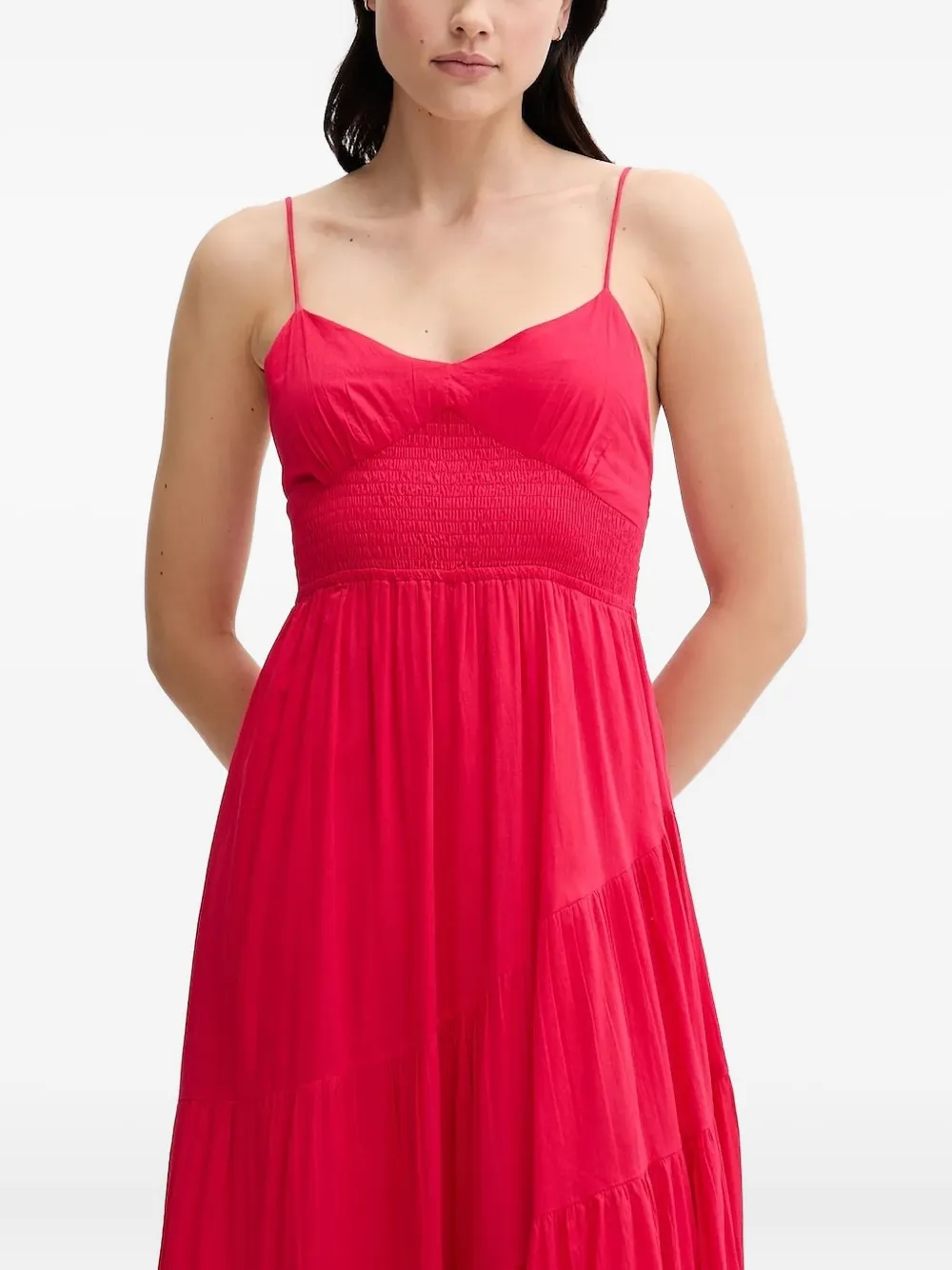 

Ярусное платье макси April со сборками Hoss Intropia, розовый