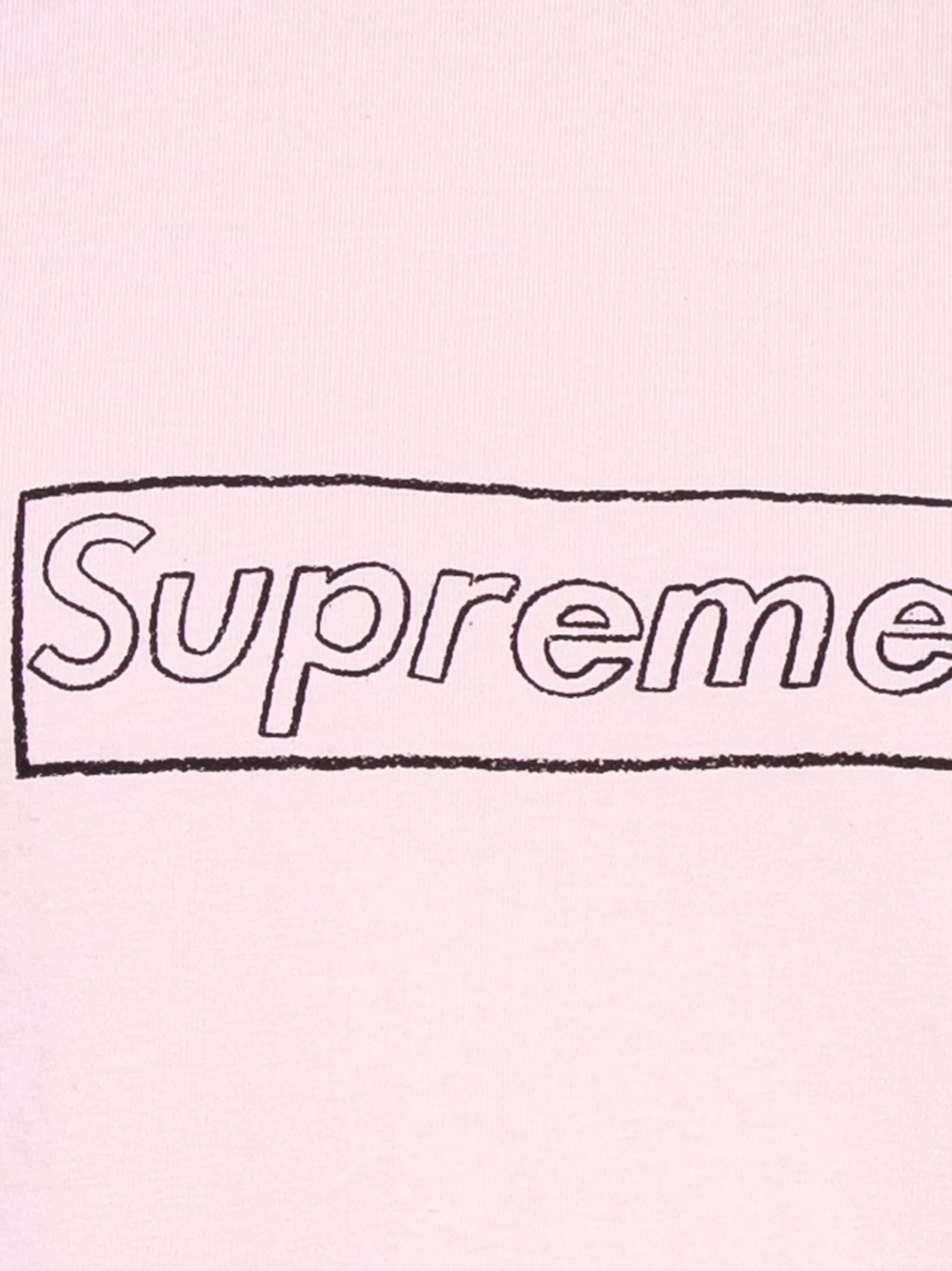 Футболка Chalk Logo из коллаборации с Kaws Supreme, розовый — фото 3