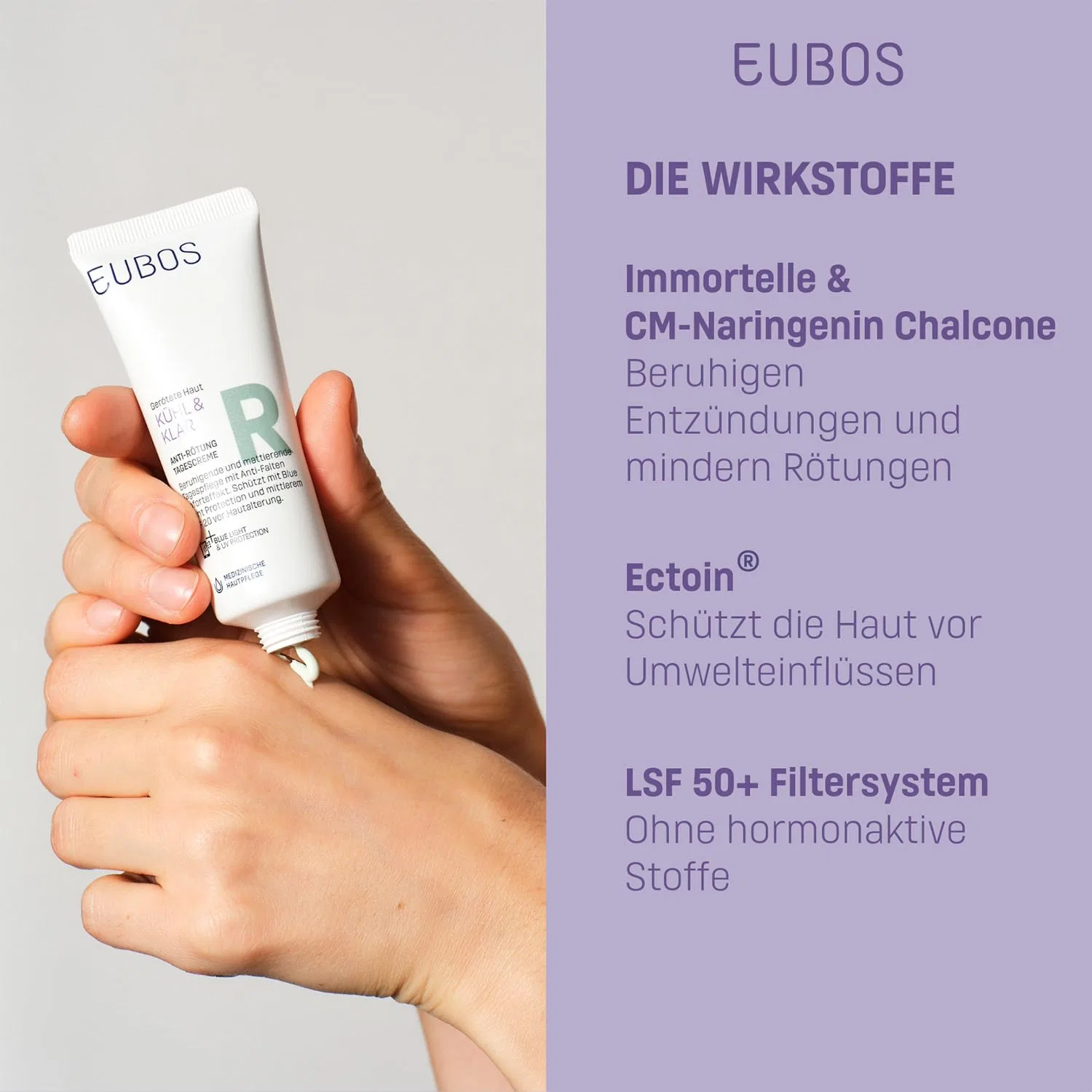 Маска для лица Eubos — Дневной Cool and Clear против покраснений SPF +, 40 мл — фото 4
