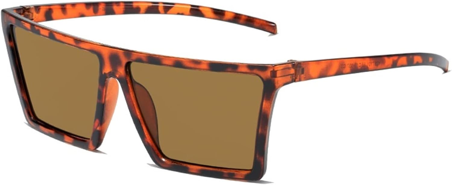 

Солнцезащитные очки 2026 в квадратной оправе большого размера, мужские и женские, для защиты от солнца на открытом воздухе и на пляже (цвет: A, размер: средний) MTZJH, D