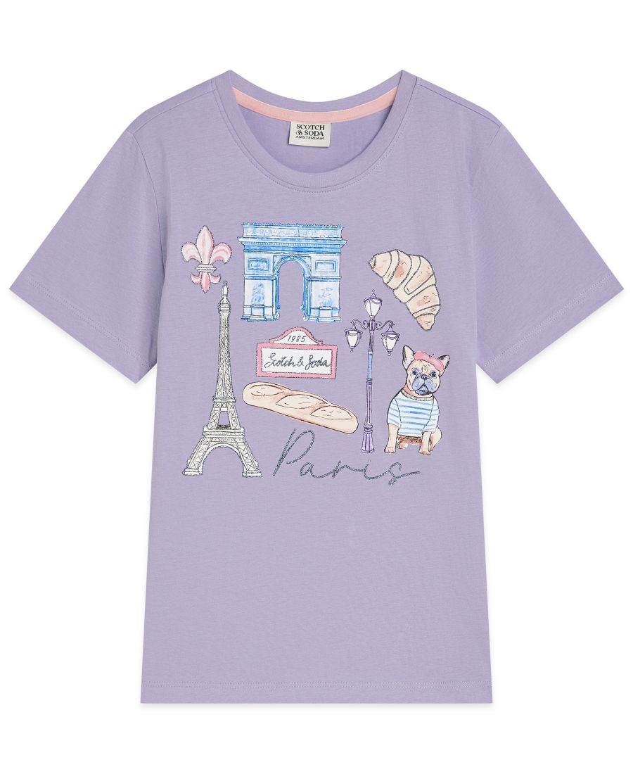 

Футболка с графическим принтом Париж для девочек 7-16 лет SCOTCH & SODA, Sweet Lavender, Розовый, Футболка с графическим принтом Париж для девочек 7-16 лет SCOTCH & SODA, Sweet Lavender