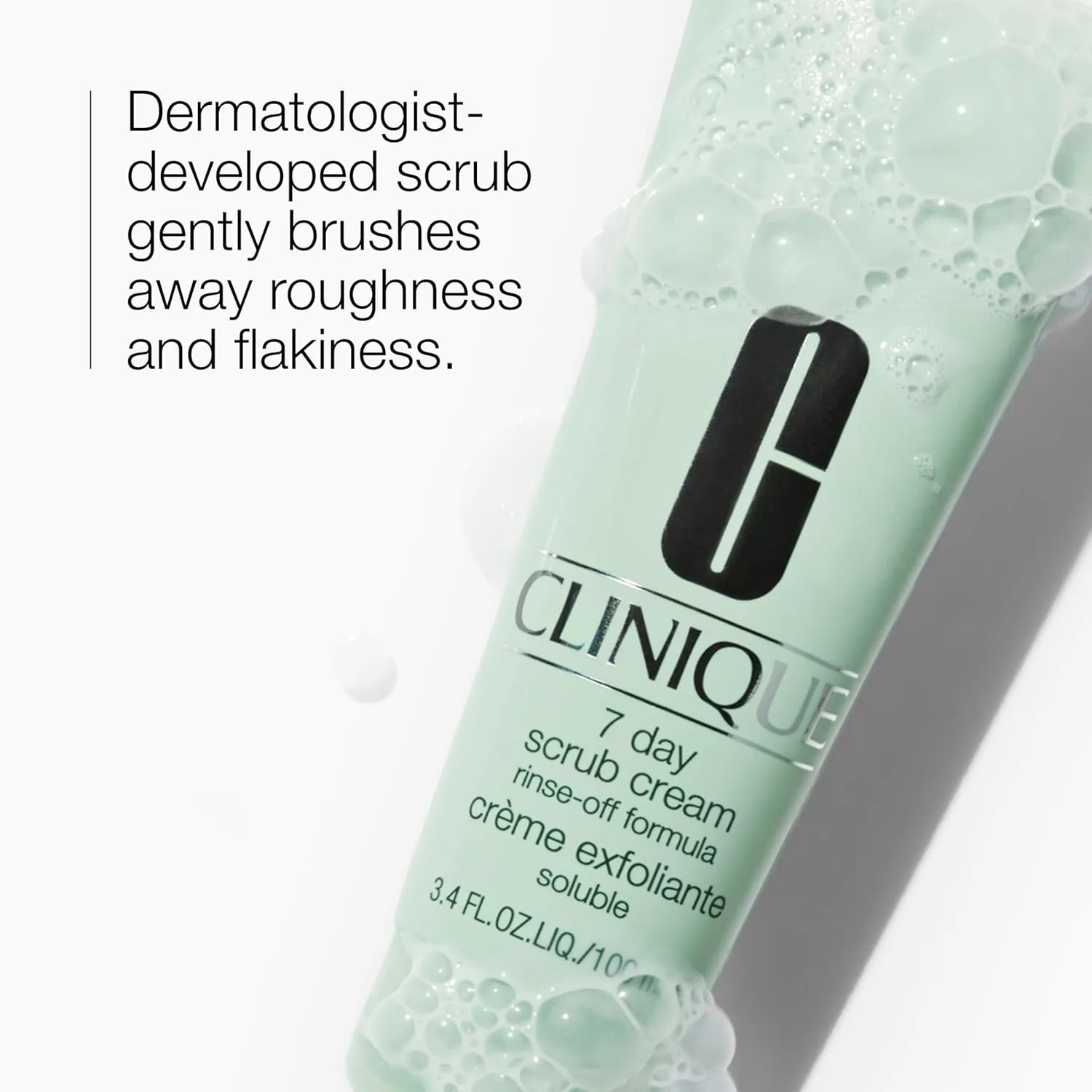 Clinique 7 Day Daily Gentle Face Exfoliator Lightweight Scrub Cream - легкий скраб-крем для всех типов кожи | Мягкий скраб для лица с диоксидом кремния | Отшелушивает и улучшает состояние кожи 251 мл (1 шт.) — фото 2