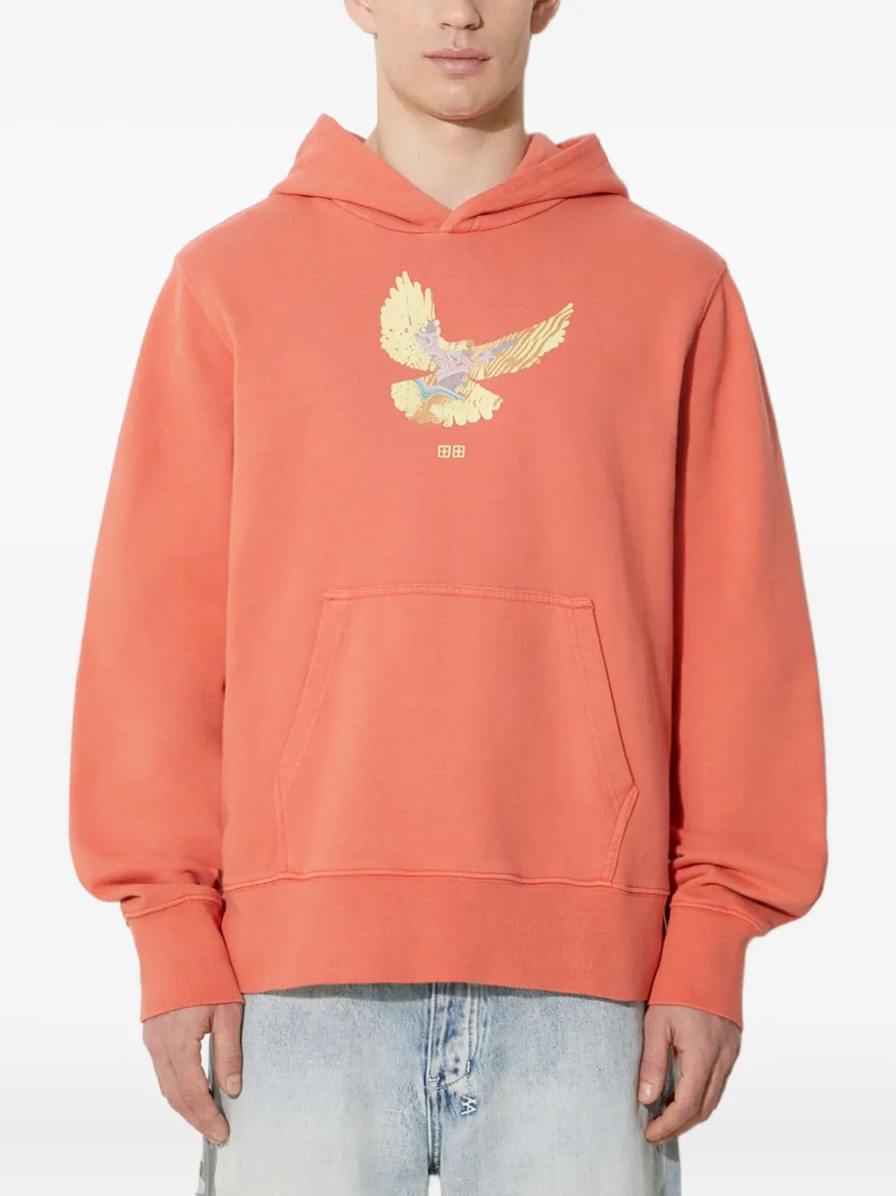 

Графичный вязаный худи Ksubi, оранжевый