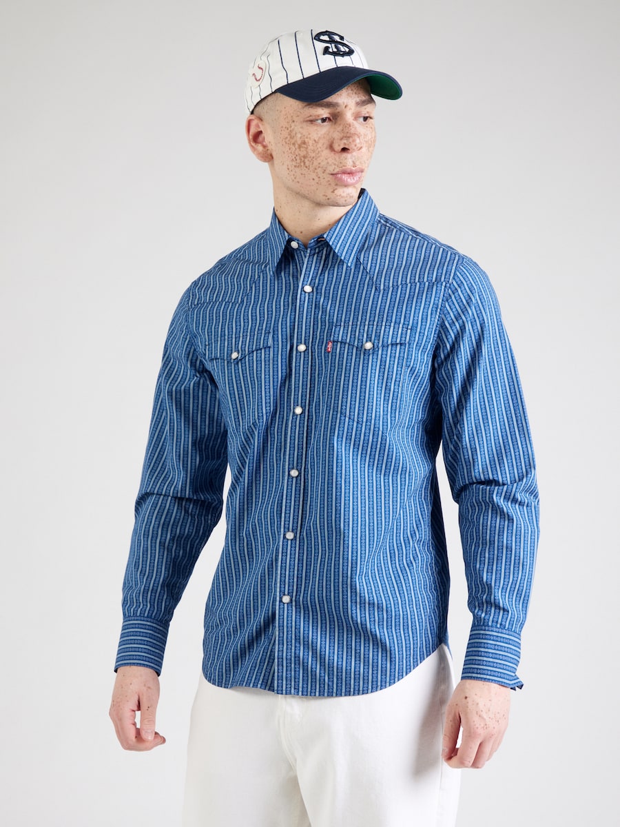 Рубашка на пуговицах классического кроя LEVI'S  Barstow Western Standard Shirt, синий — фото 3