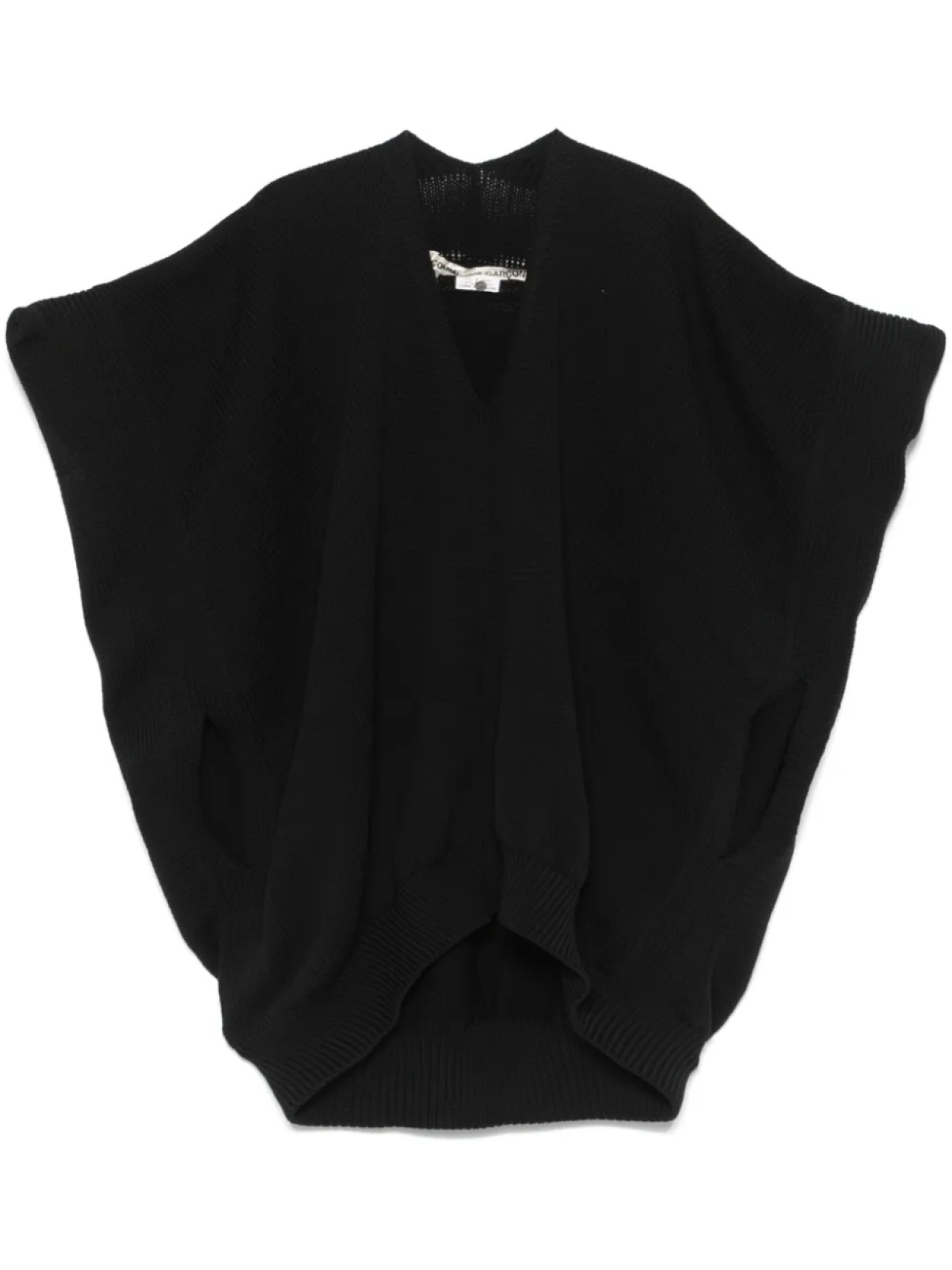 

Жилет вафельной вязки Comme Des Garçons, черный