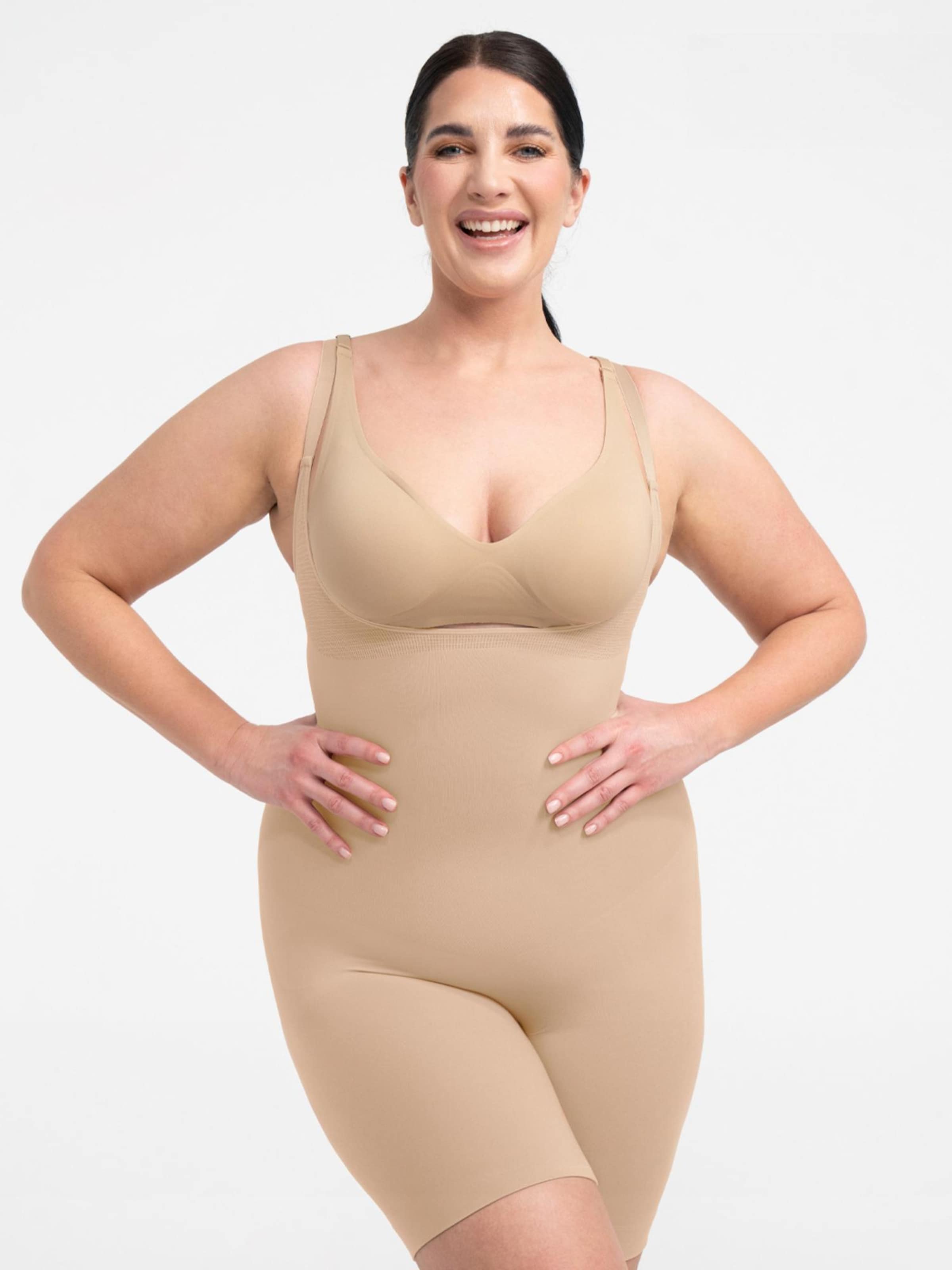 

Creamy Корректирующий боди 'Bodysuit Sculpting Shapewear mit offener Brust' в бежевом цвете