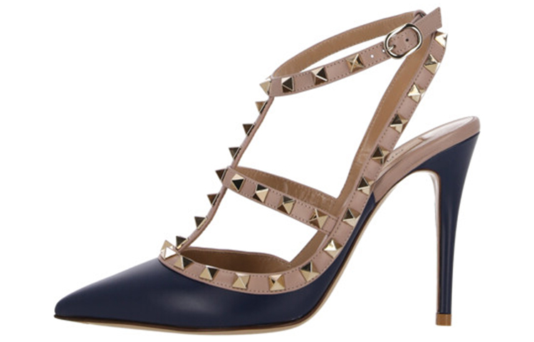 Тонкие каблуки Женские Морской синий Valentino