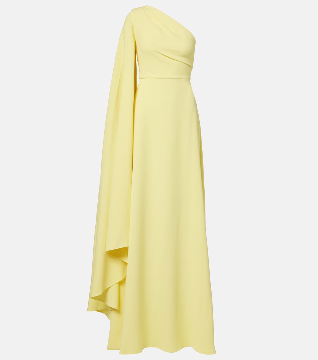 

Асимметричное платье с накидкой Yazmin Solace London, Lemon