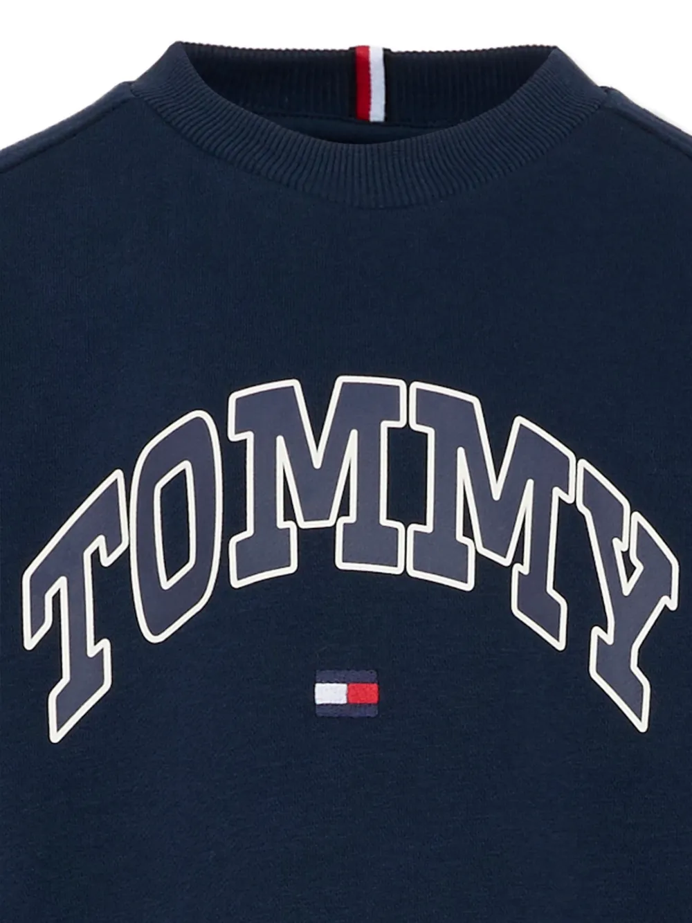 Свитшот с круглым вырезом и принтом логотипа Tommy Hilfiger Junior, синий — фото 3