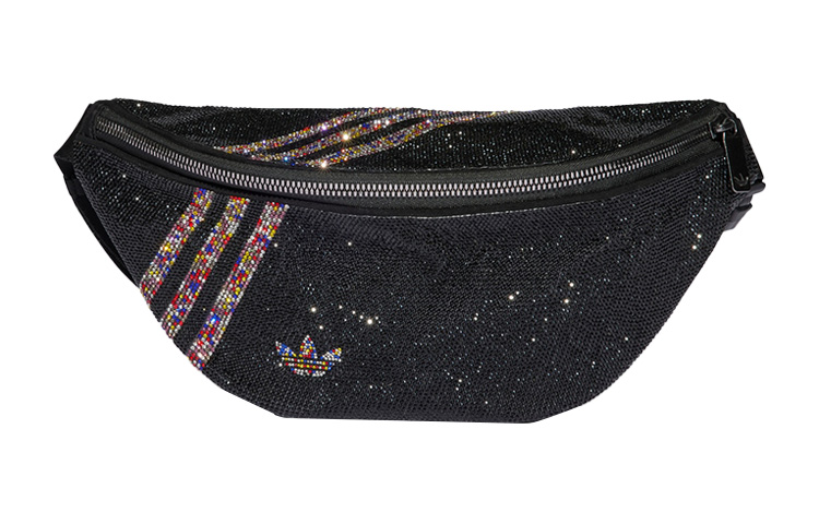 

Полиэстеровая односпальная наплечная поясная сумка обычная женская черная Adidas Originals