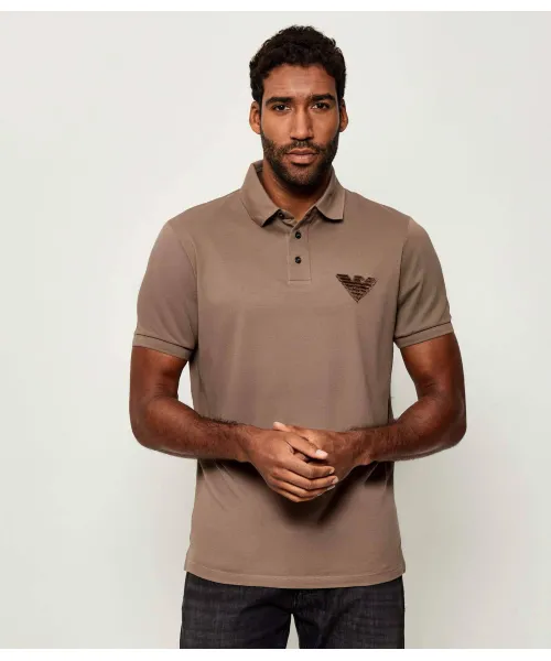 

Футболка поло Regular fit Emporio Armani, коричневый