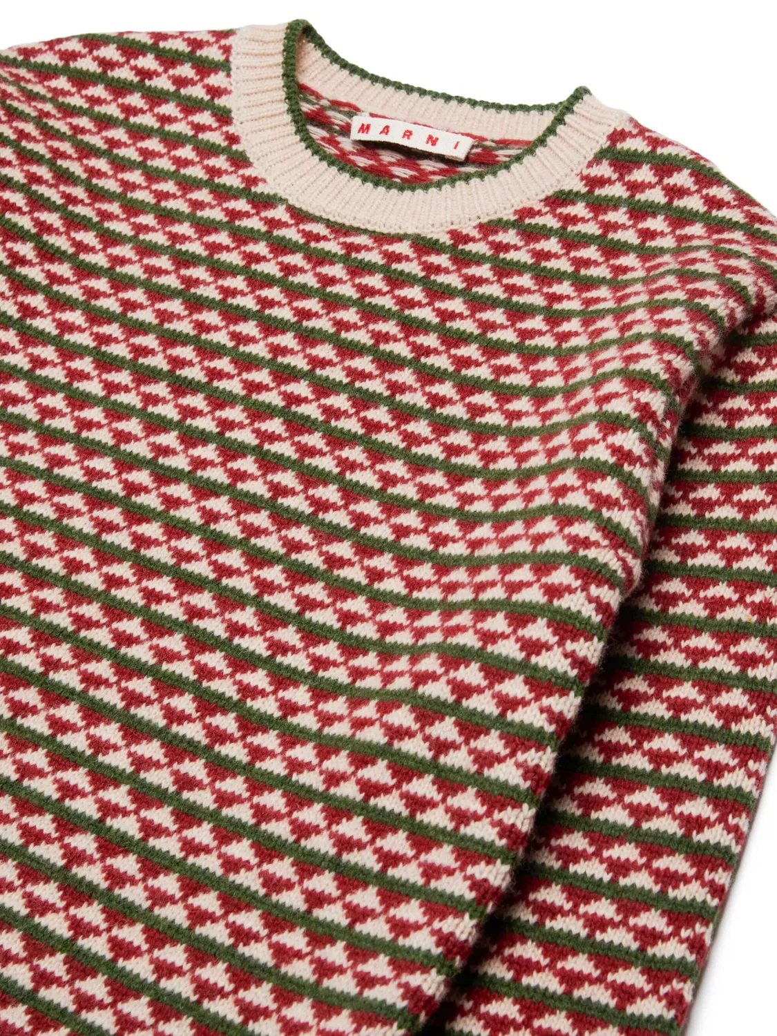 Джемпер с геометричным узором Marni Kids — фото 3