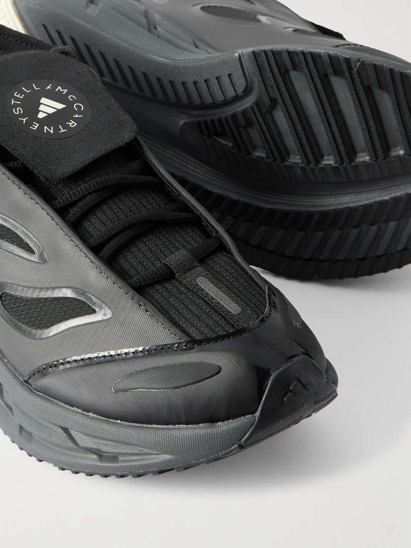 Кроссовки Adistar из сетки и оболочки Adidas By Stella Mccartney, черный — фото 4