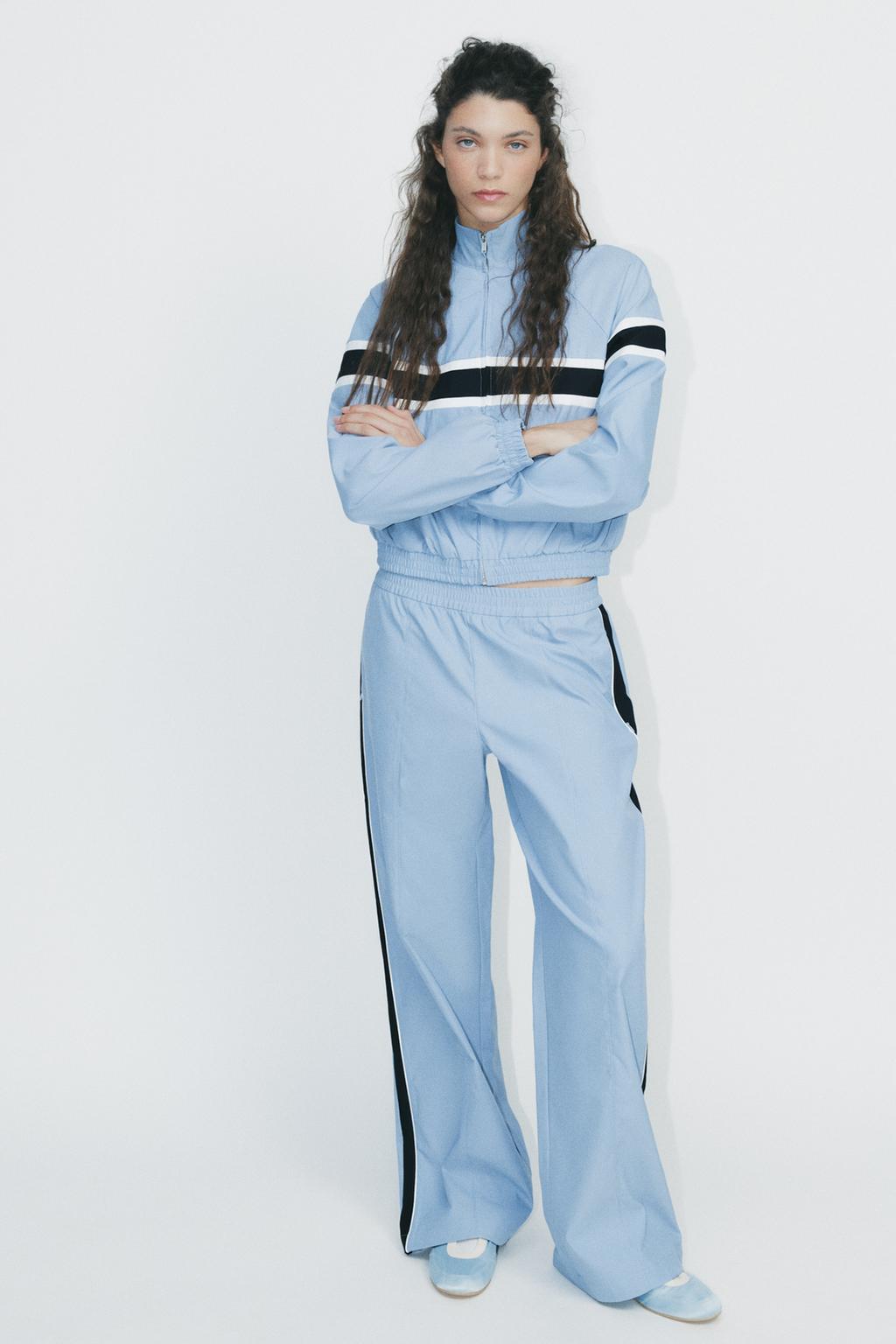 

Брюки с боковой подкладкой ZARA, цвет Blue/Grey