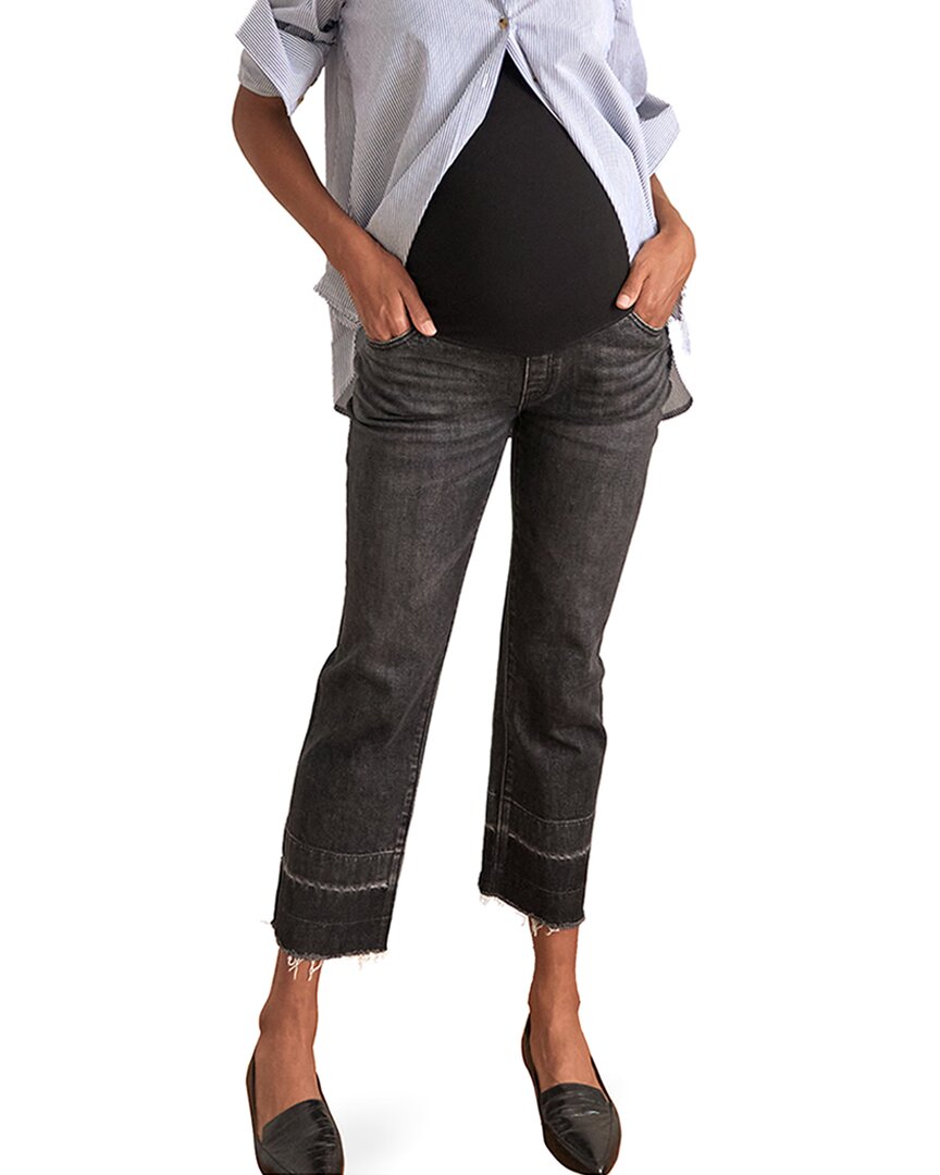 

HATCH Maternity The Over The Bump Прямые джинсы для беременных, черный