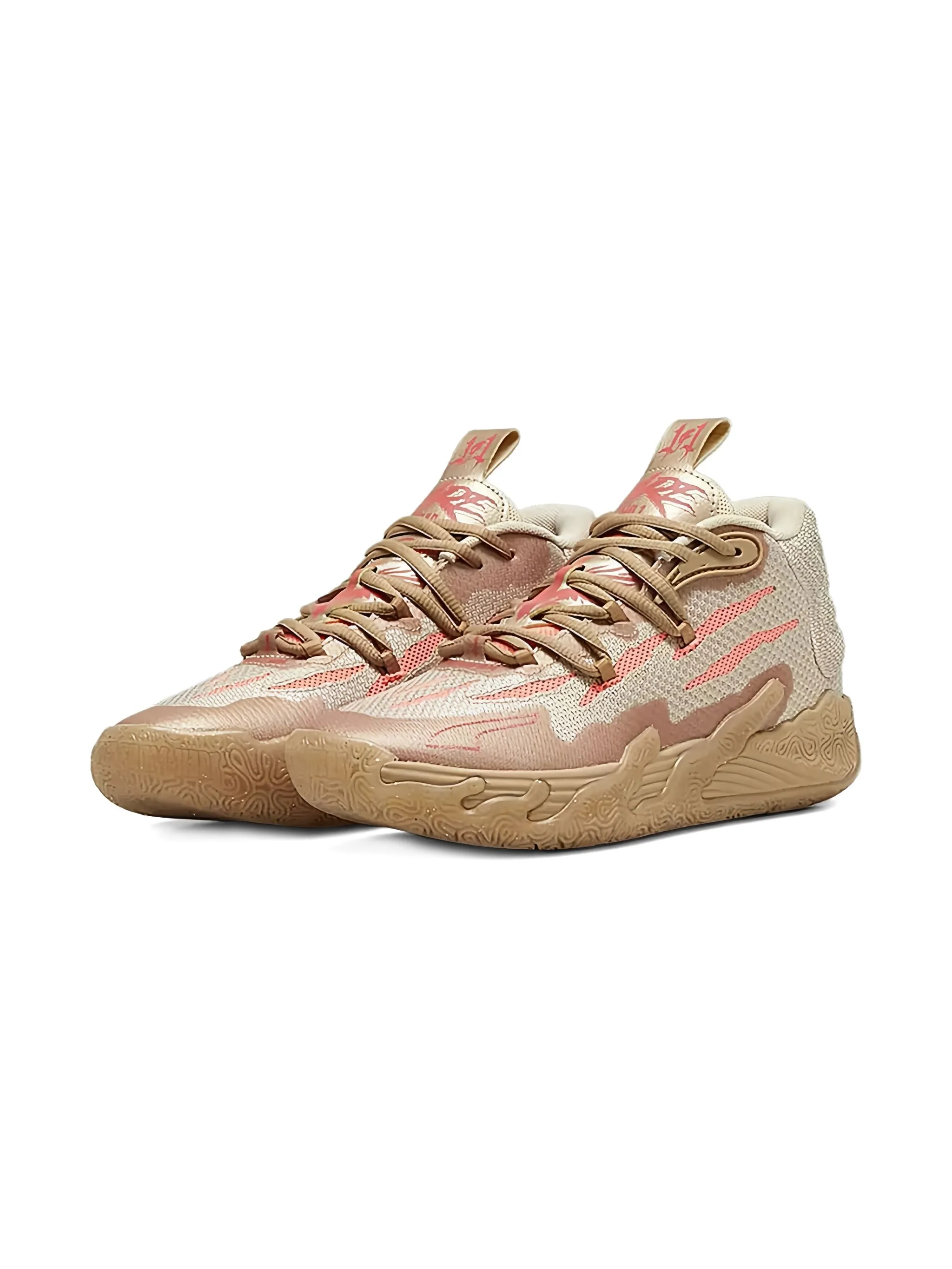 Кроссовки MB.03 Chinese New Year из коллаборации с LaMelo Ball Puma Kids, бежевый — фото 2