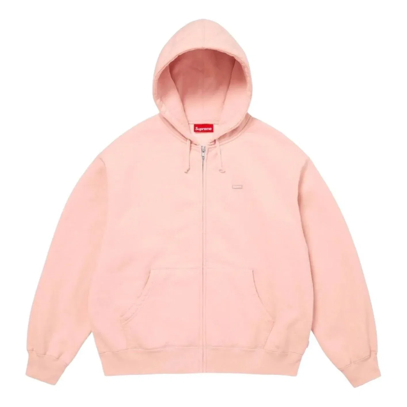 Толстовка Supreme SS26 Small Box Zip Up Hooded Sweatshirt 'Light Pink' SUP-SS26-122-PNK, розовый